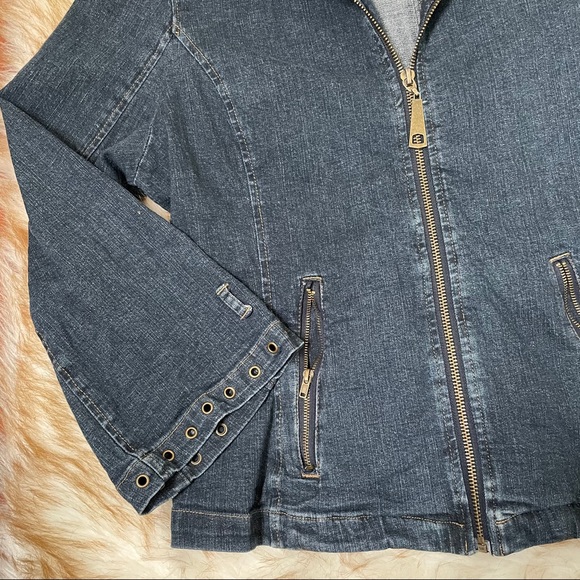 Zip front Denim jacket - Picture 5 of 5